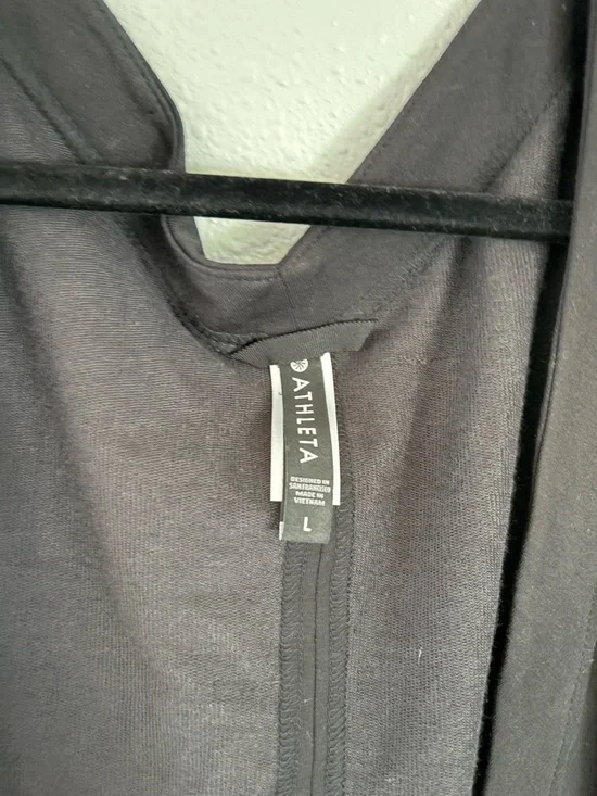 Athleta Black Open-Front Drape Cardigan - Picture 2 of 4